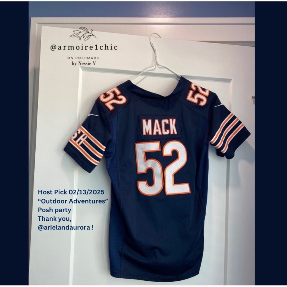 NIKE NFL | Chicago Bears Football Jersey | Mack # 52 | Kids Boys Size M - Picture 13 of 13